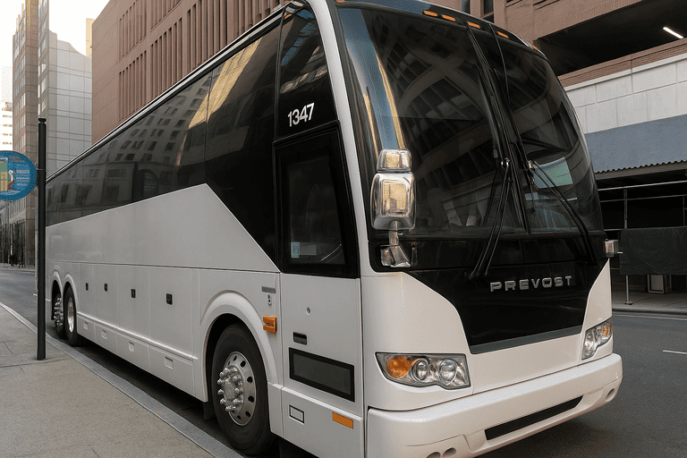 a Columbus Shuttle Bus Rentals coach bus