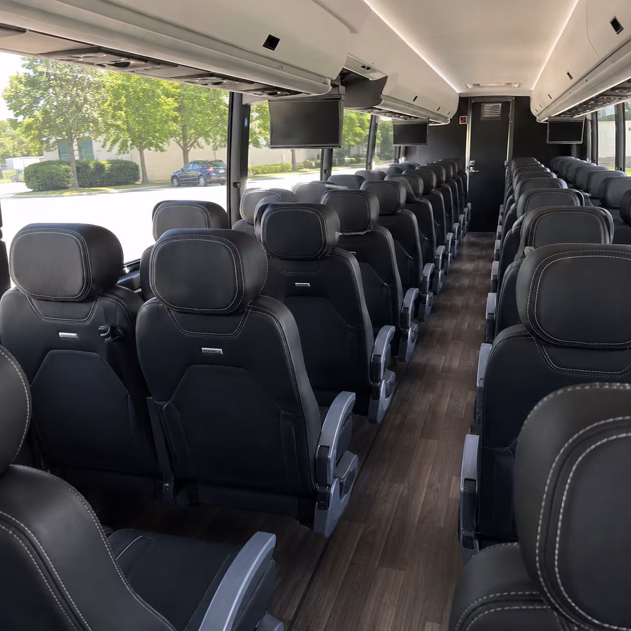 columbus charter bus services interior